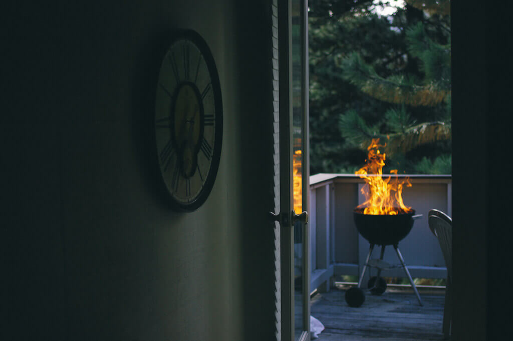 Feuer als Sommerdekoration